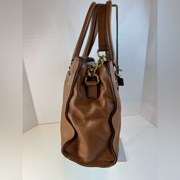 MICHAEL KORS Brown Hamilton Soft Pebble Leather Satchel - Picture 2 of 13
